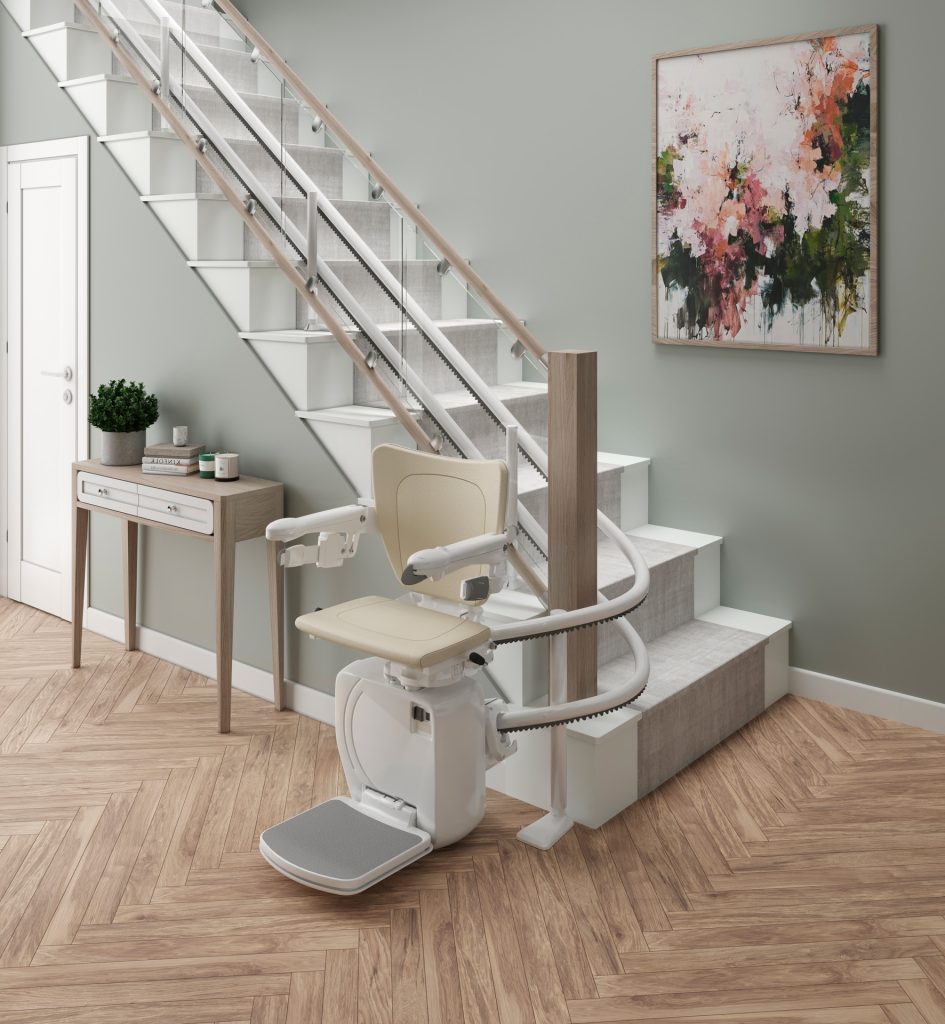 Handicare 4000 Indoor Curved Stairlift 1